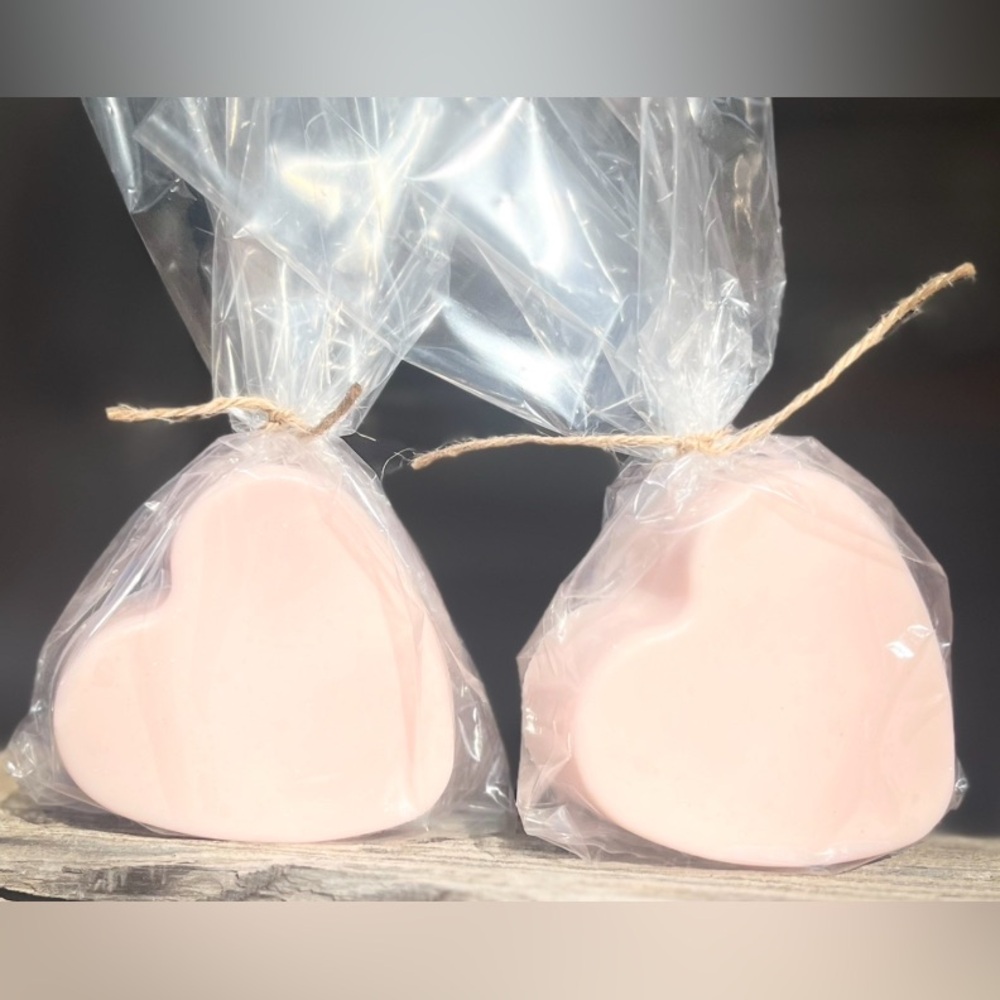 Handcrafted Heart Shaped Soap QTY 2 SWEET GRACE - Picture 1 of 2